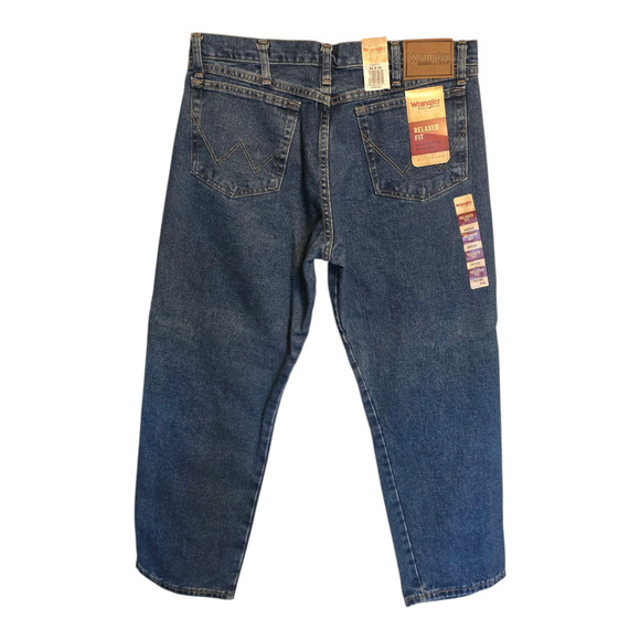 Wrangler Rugged Relaxed Fit Jeans Mens 34 x 30 Blue Bootcut Mid-Rise Western - Picture 2 of 11